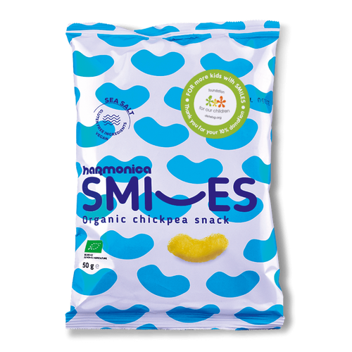 Harmonica bio smiles csicseriborsó snack tengeri sóval 50 g