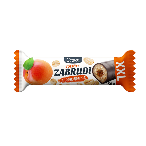 Cornexi zabrudi xxl sárgabarackos töltelékkel töltött zabrúd kakaós bevonattal 50 g