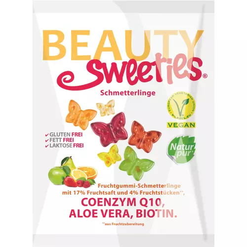 Beauty Sweeties gluténmentes vegán gumicukor pillangók 125 g