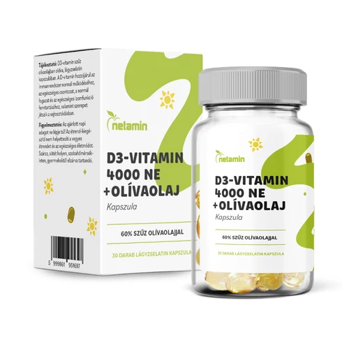 Netamin d3-vitamin 4000ne+olívaolaj kapszula 30 db