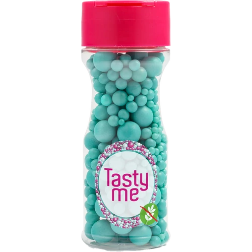 Tasty Me gluténmentes cukorgyöngy tortadekor mix türkiz 70 g
