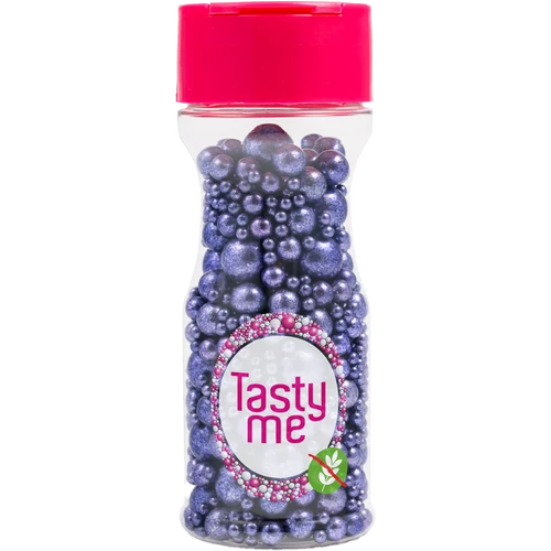 Tasty Me gluténmentes metallic pearls tortadekor mix viola 75 g