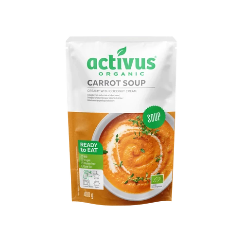 Activus bio vegán organikus sárgarépa krémleves kókusztejjel 400 g