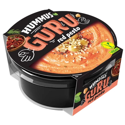 Guru hummus kenhető csicseriborsókrém vörös pesto 180 g