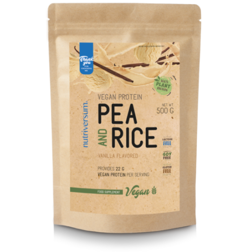 Nutriversum Pea & Rice Vegan Protein - 500g - VEGAN - vanília