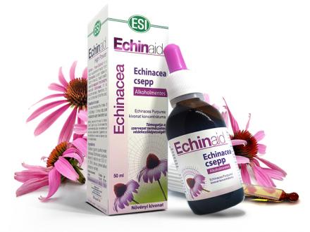ESI Alkoholmentes Echinacea csepp - Immunvédő, külső, belső gyulladások, felső légúti, húgyúti fertőzések. Natur Tanya