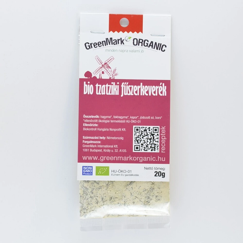 Greenmark bio tzatziki fűszerkeverék 20 g