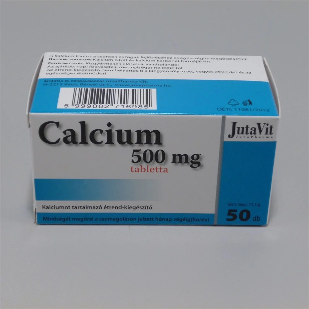 Jutavit Calcium 500 mg + D3 tabletta 50db