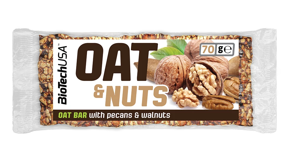 Biotech oat&nuts zabszelet pekándiós 70 g