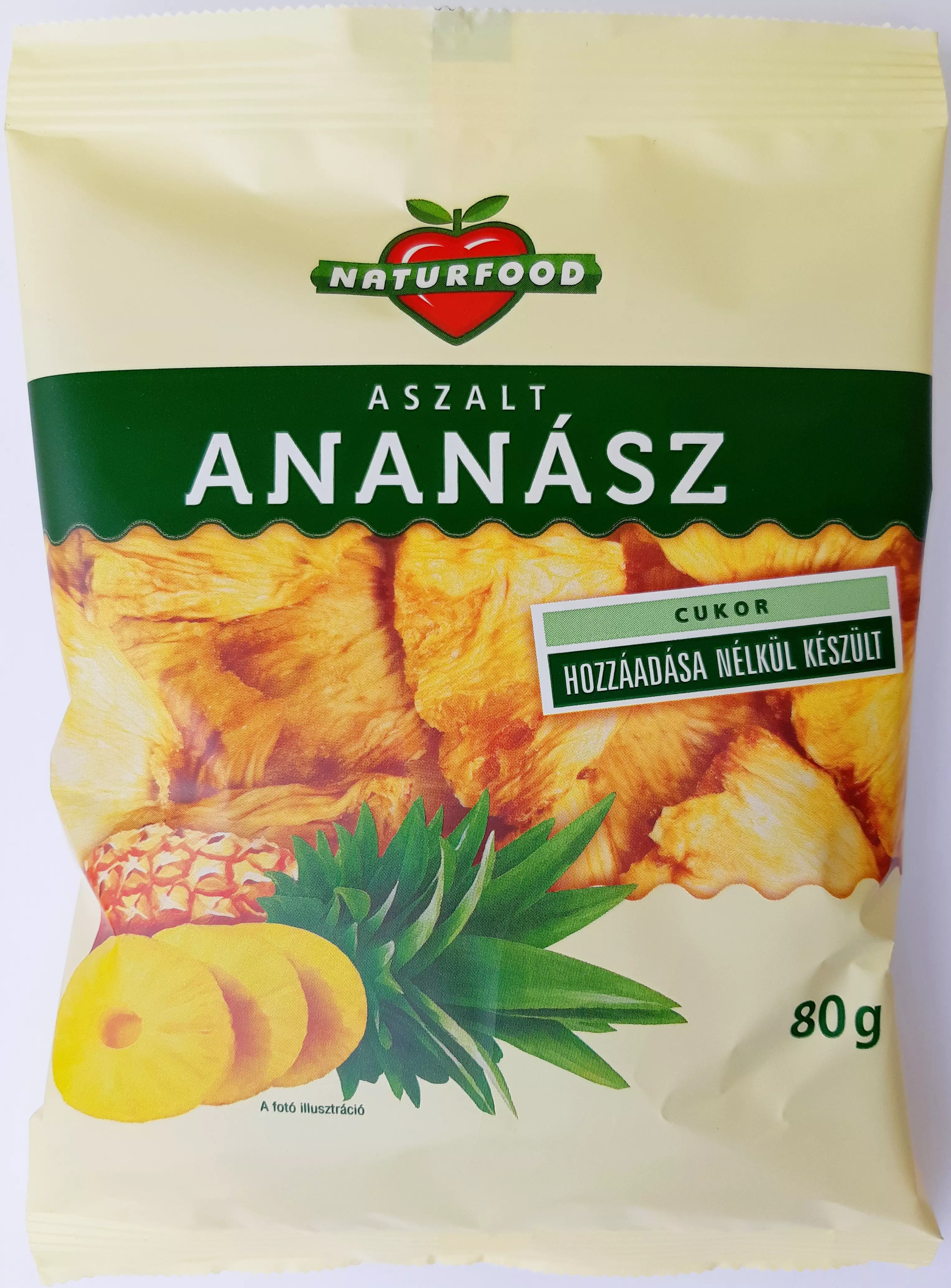 Naturfood aszalt ananász 80 g