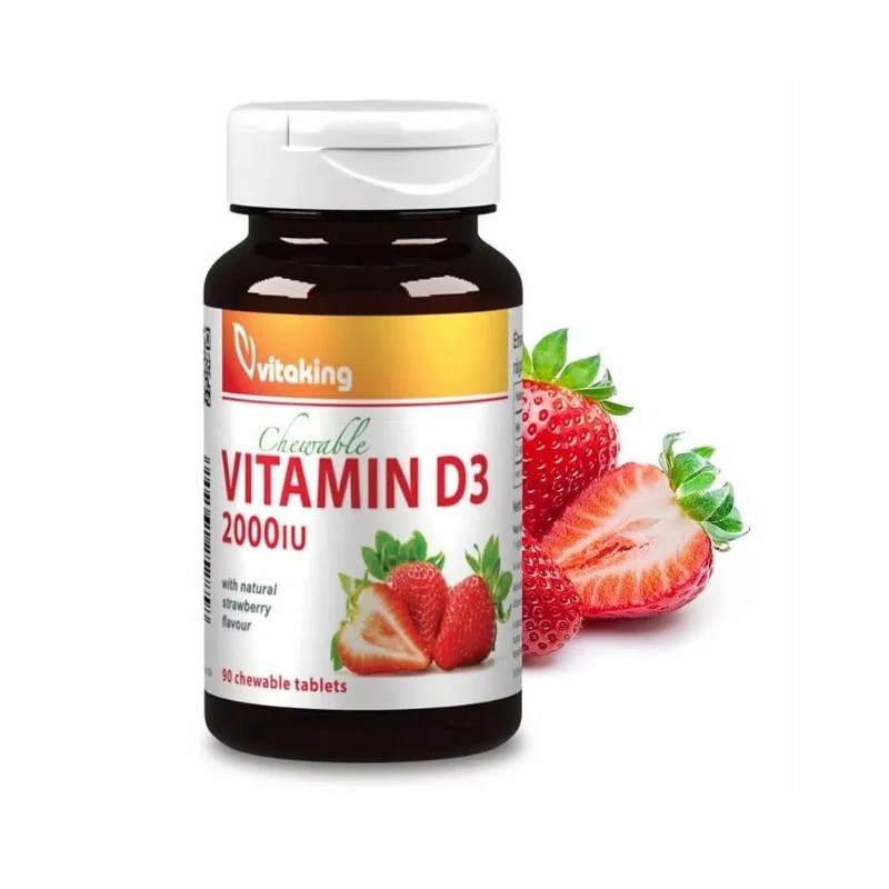 Vitaking d3 vitamin 2000ne epres rágótabletta 90 db