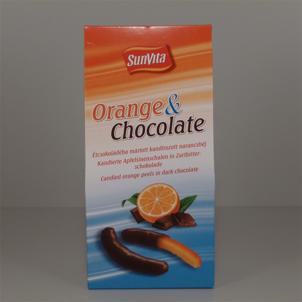 Sunvita csokoládés kandírozott narancshéj 150 g
