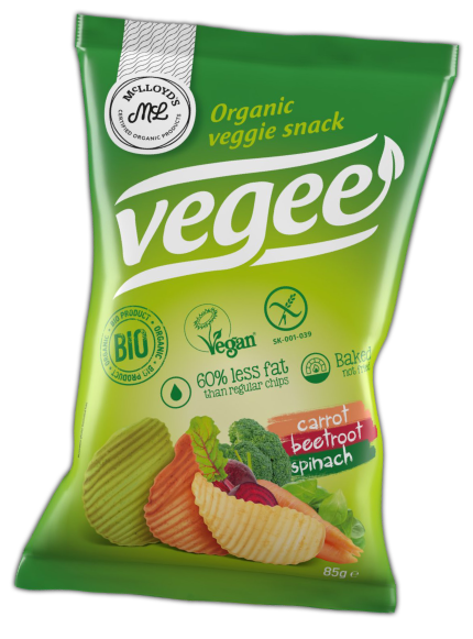 Organique bio burgonya snack zöldséges vegee 85 g