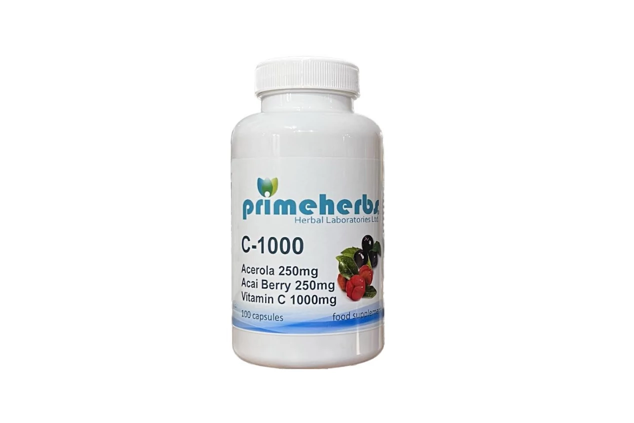 Primeherbs C-1000mg+acerola 250mg+acai 250mg 100db