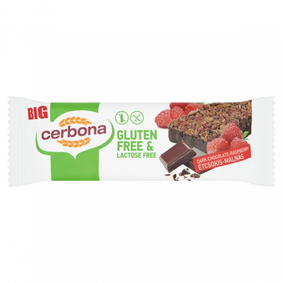 Cerbona szelet gluténmentes étcsokis-málnás 35 g