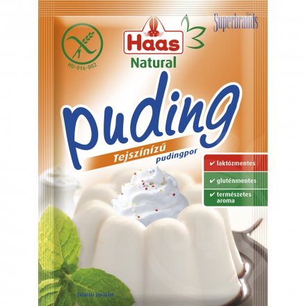 Haas natural pudingpor tejszín ízű 40 g