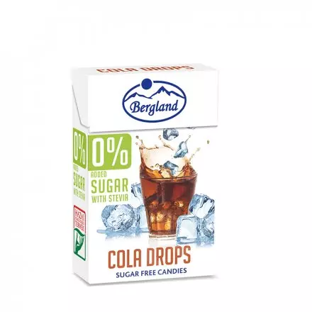Bergland cola drops cukormentes kóla ízű cukorka 40 g