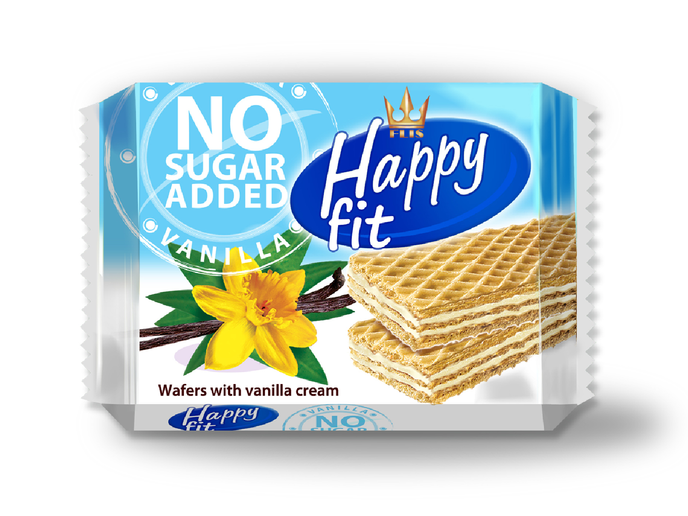 Happy fit vaníliás ostyaszelet hozzáadott cukor nélkül 95 g