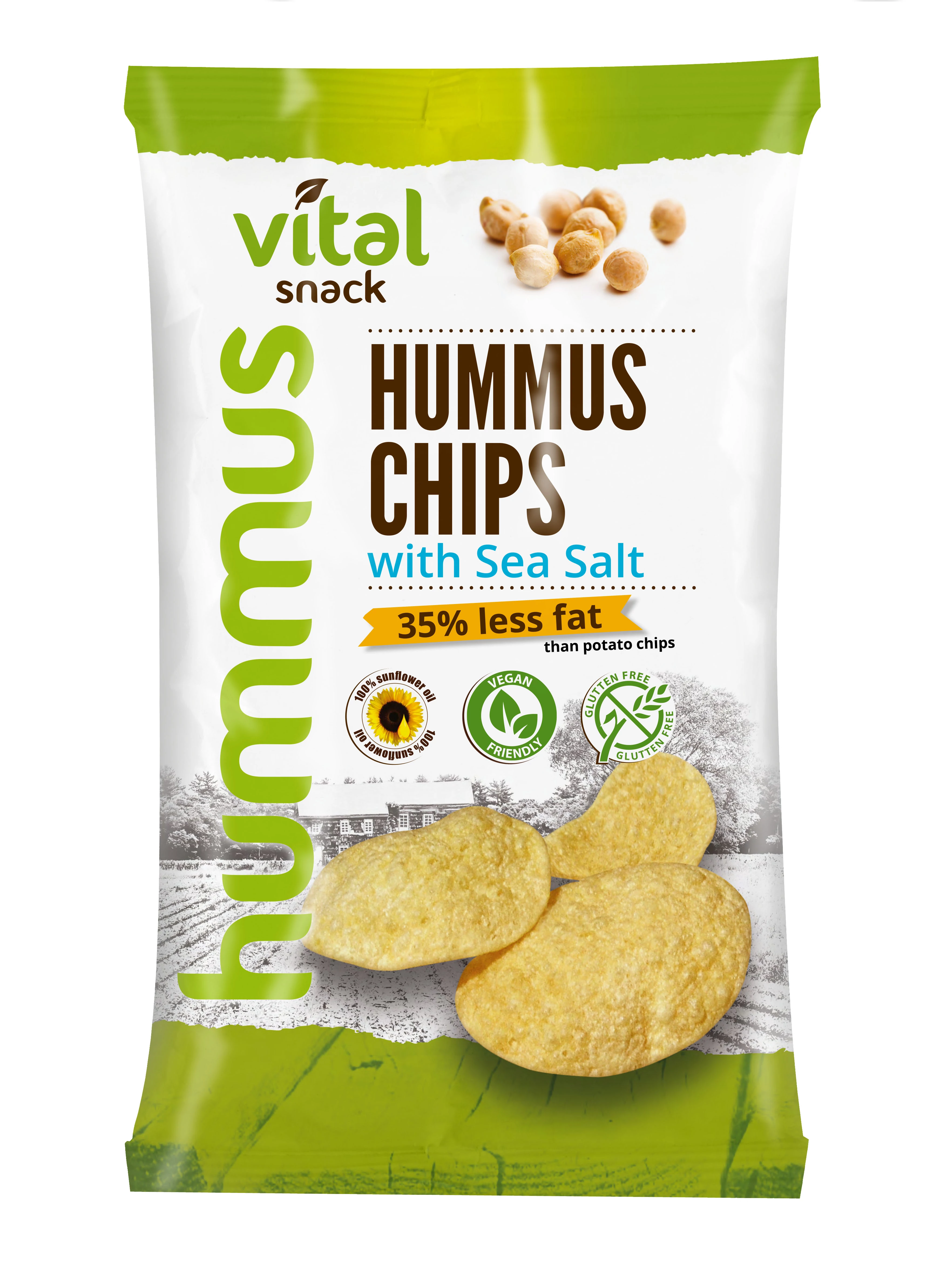 Vital humusz chipsz tengeri sóval 65 g