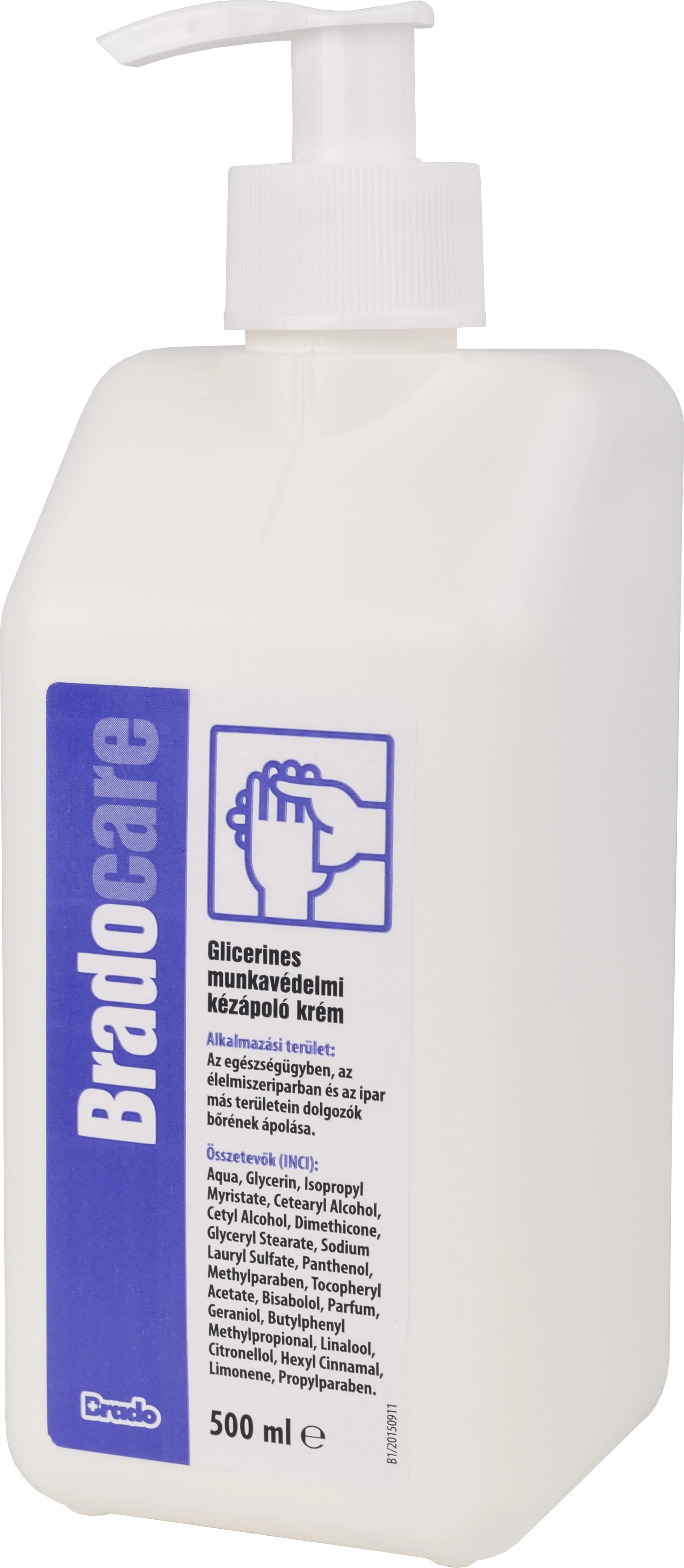 Bradocare kézápoló kézápoló krém glicerines 500 ml