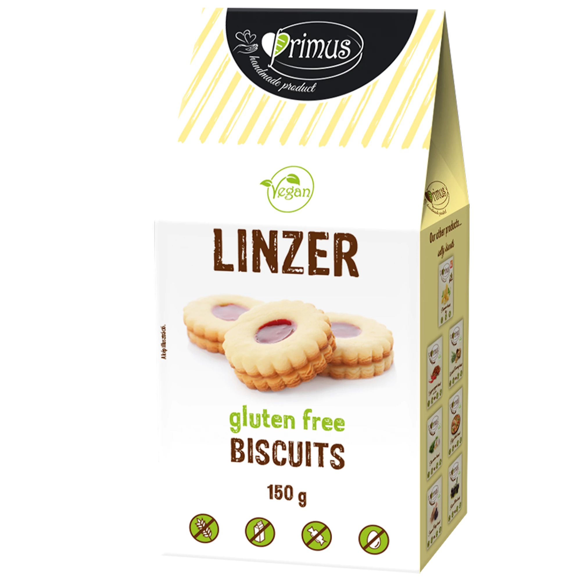 Primus gluténmentes vegán linzer 150 g