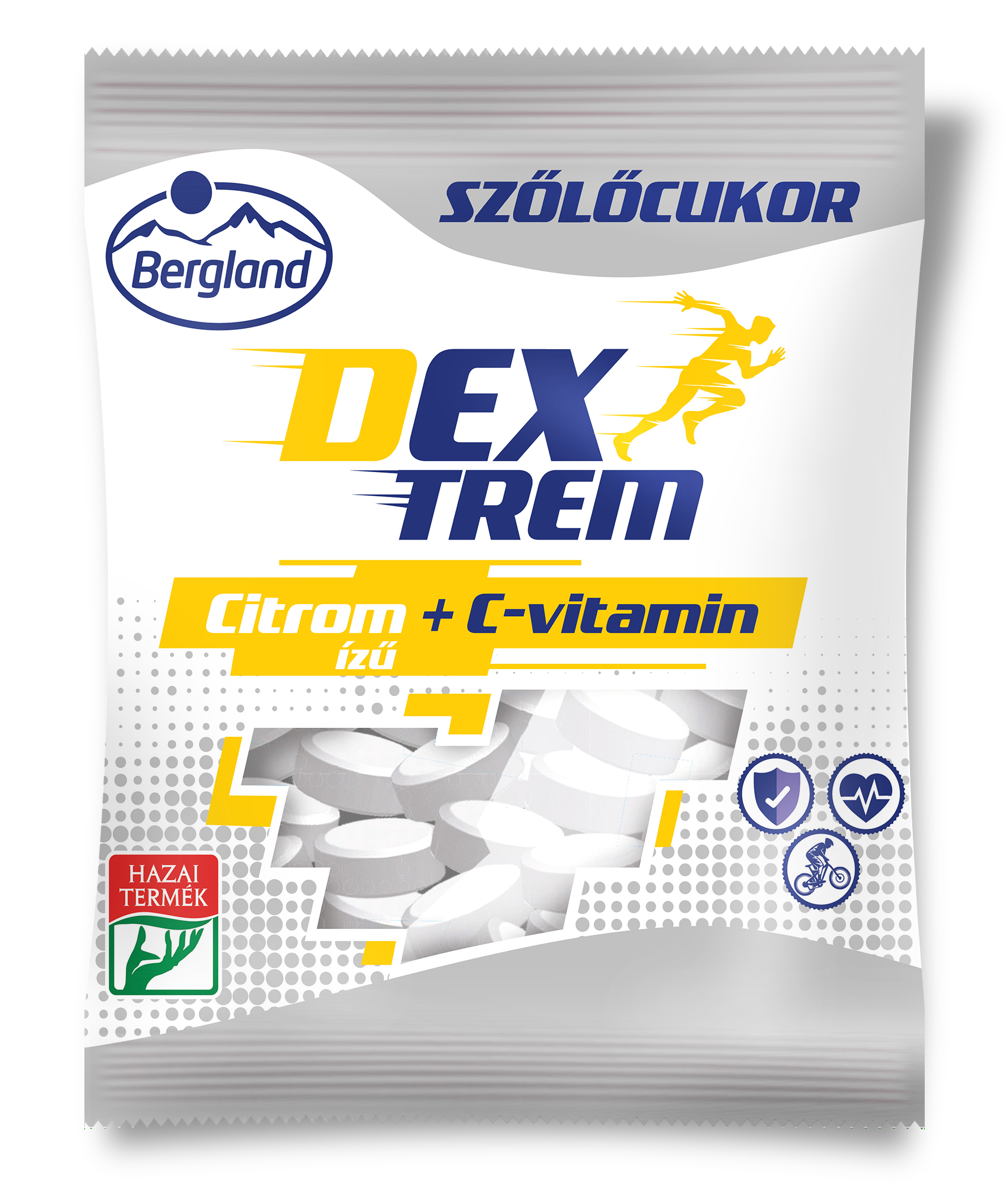 Dextreme szőlőcukor - citrom ízű + C-vitamin 70 g