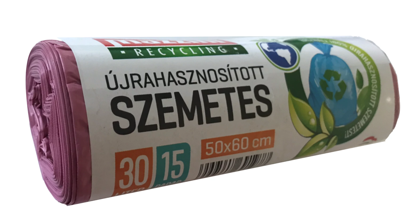 Mazzini újrahasznosított szemeteszsák 30L 15 db