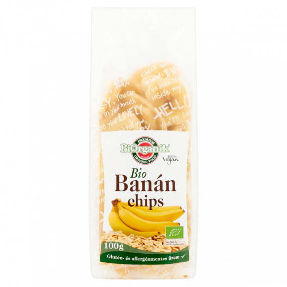 Biorganik bio banánchips 100 g