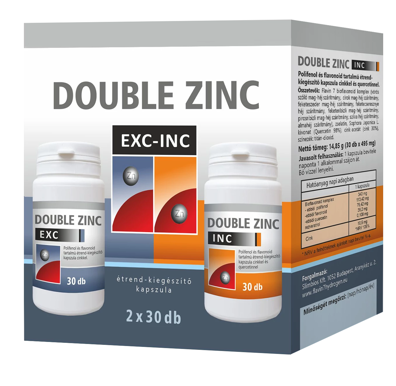 Double Zinc exc-inc kapszula 30+30 db 60 db