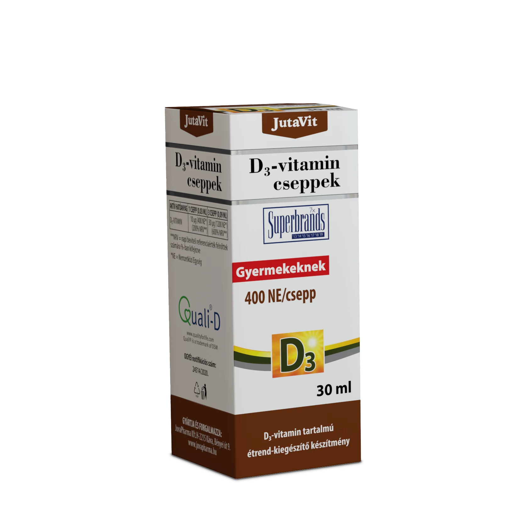 Jutavit d3-vitamin 400NE csepp 30 ml