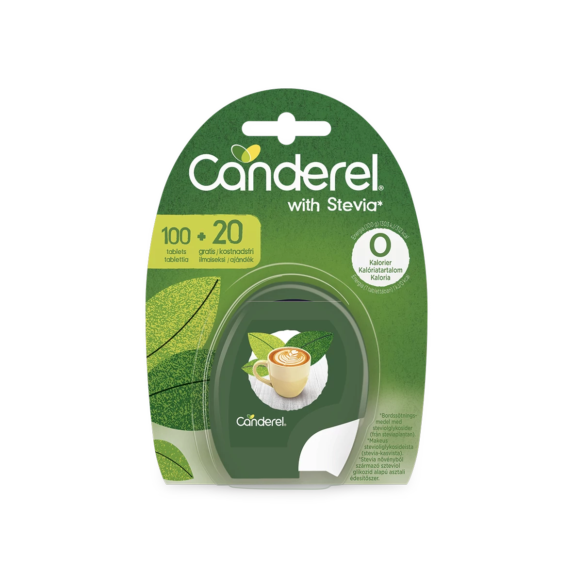 Canderel stevia alapú édesítőszer tabletta 100+20db-os 120 db