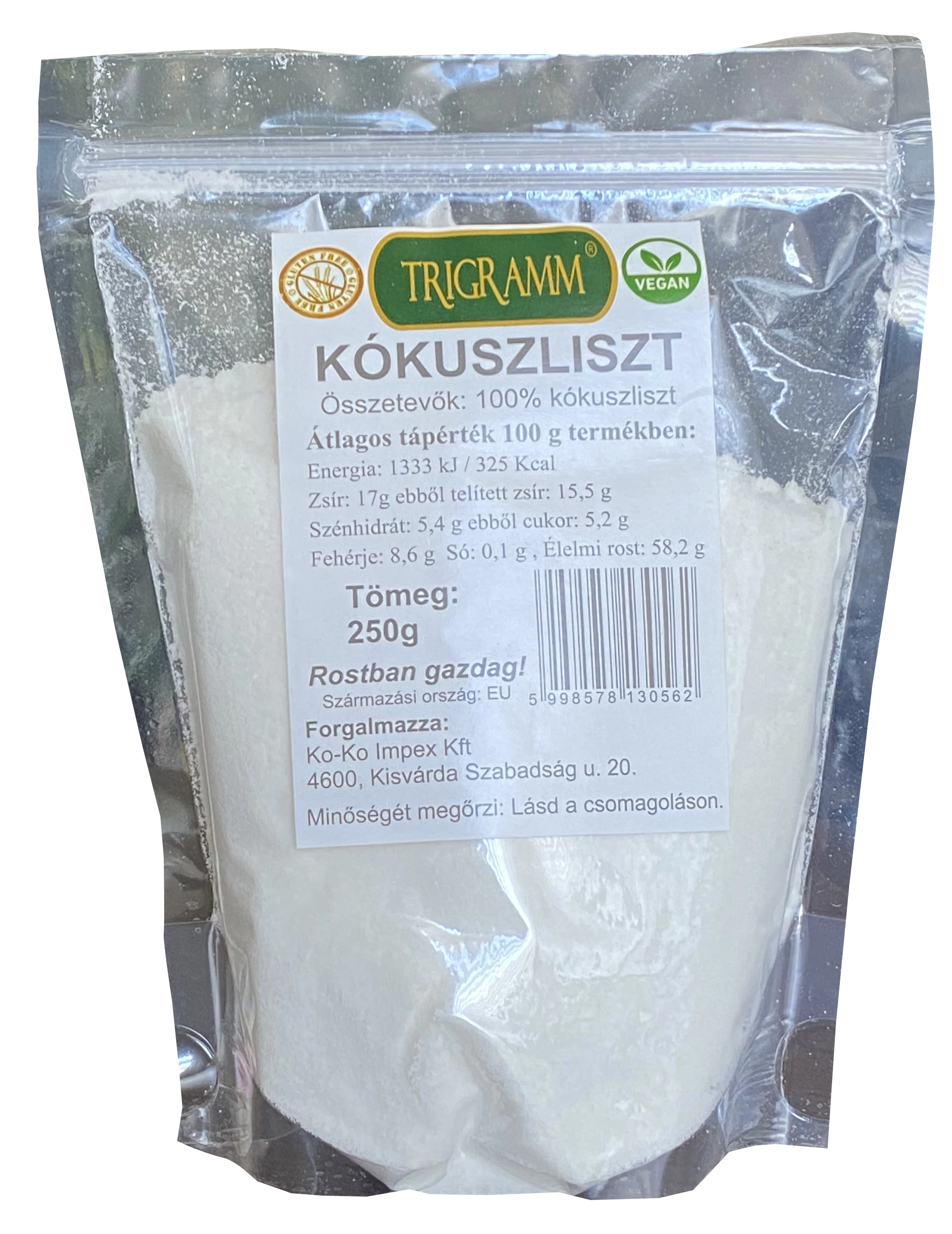 Trigramm kókuszliszt 250 g