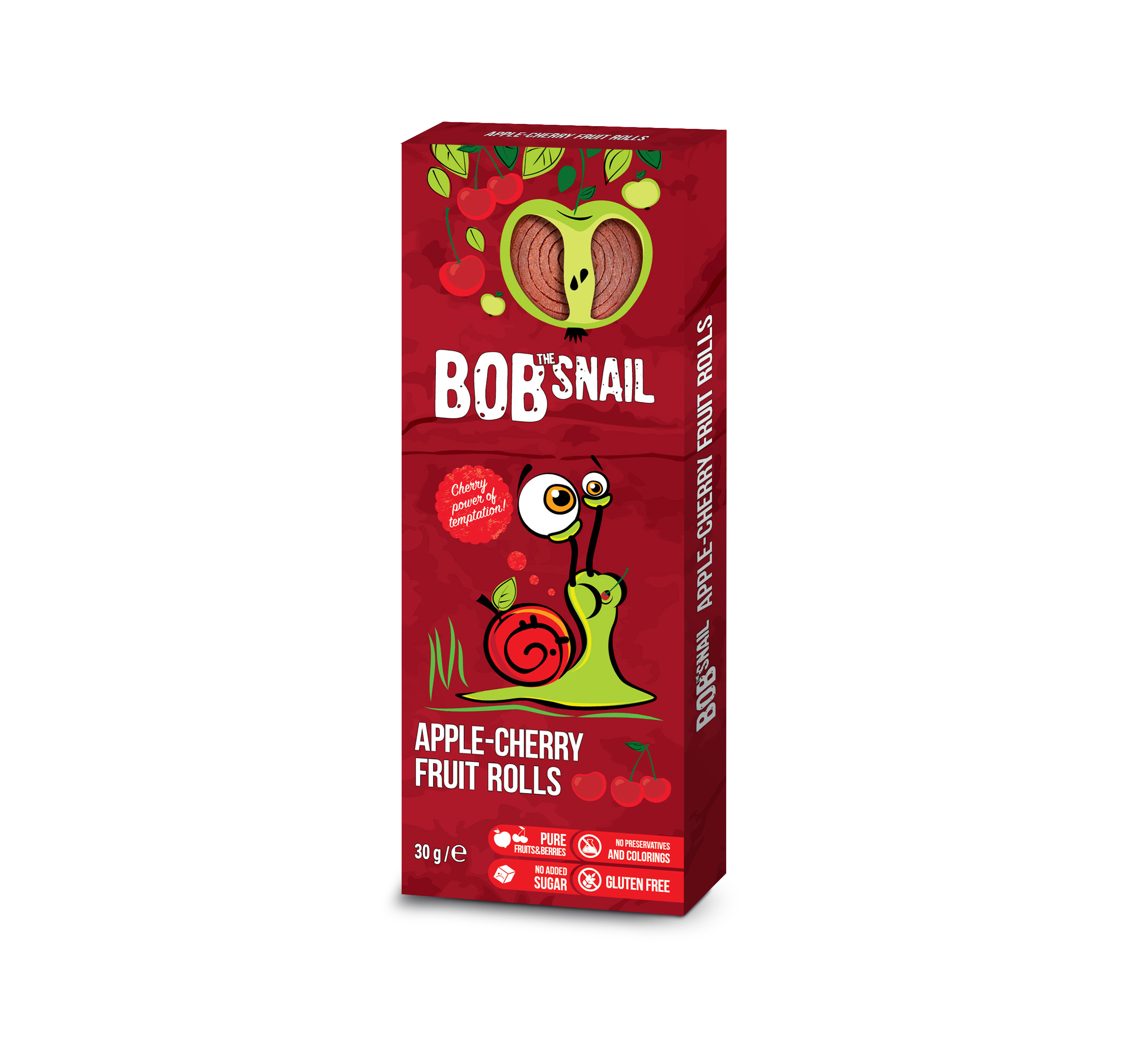 Bob Snail gyümölcstekercs alma-meggy 30 g
