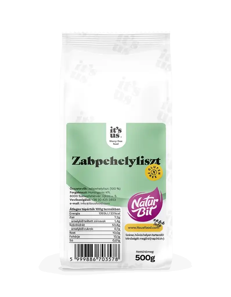 It`s us naturbit zabpehelyliszt gluténmentes 500 g