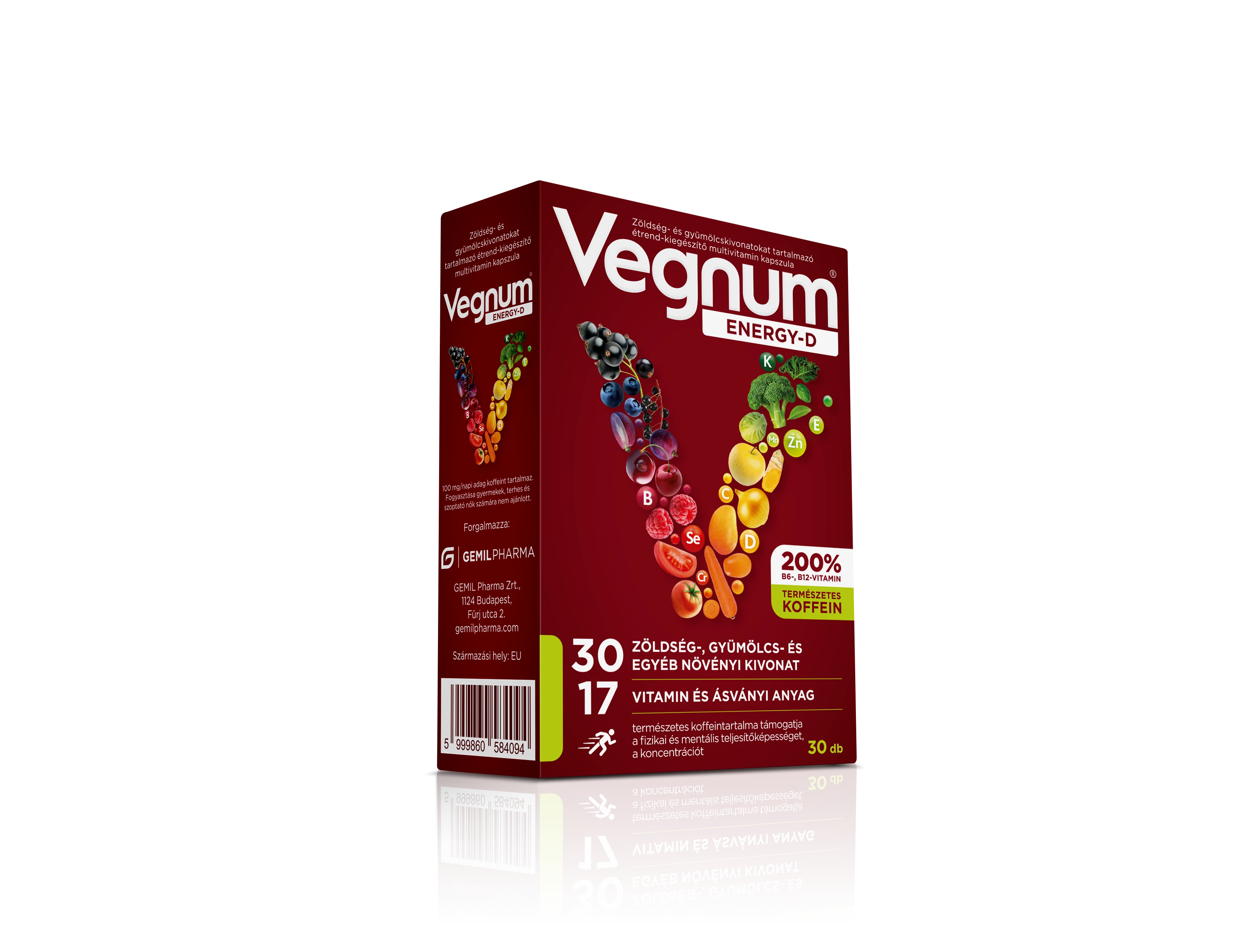 Vegnum energy-d étrendkiegészítő multivitamin kapszula 30 db