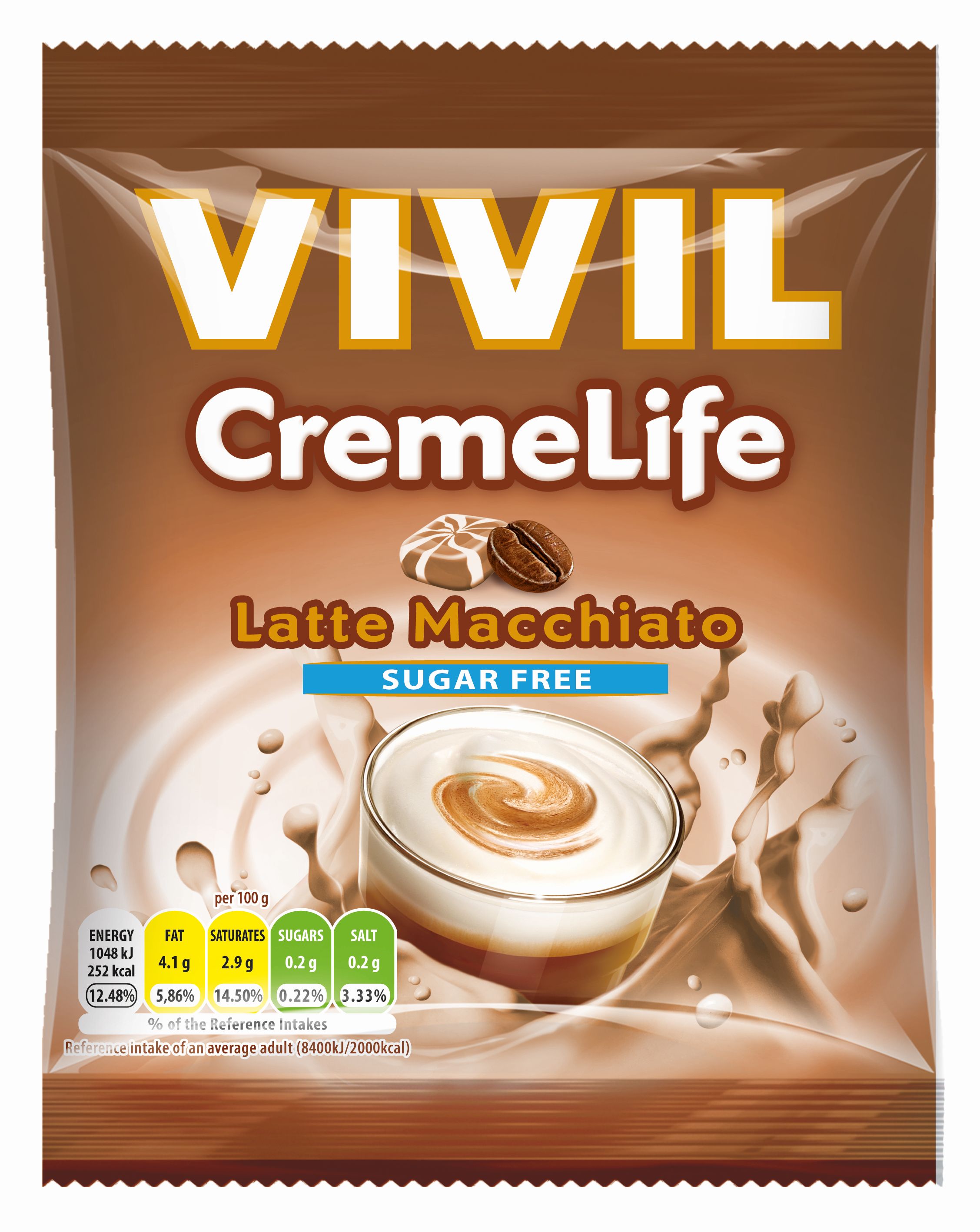 Vivil cukormentes krémes latte macchiato ízesítésű cukor 60 g