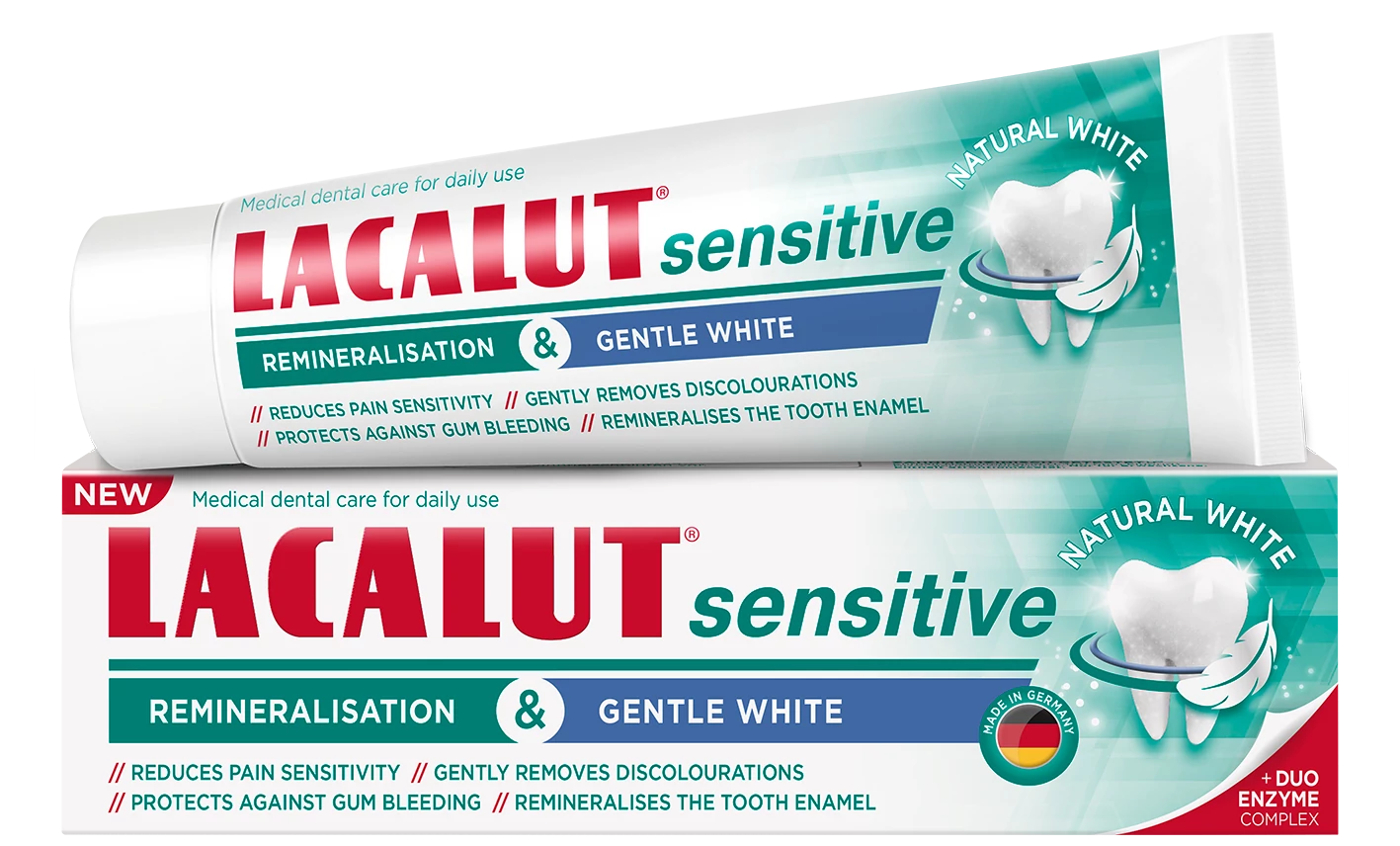 Lacalut sensitive repair effect & gentle white fogkrém 75 ml