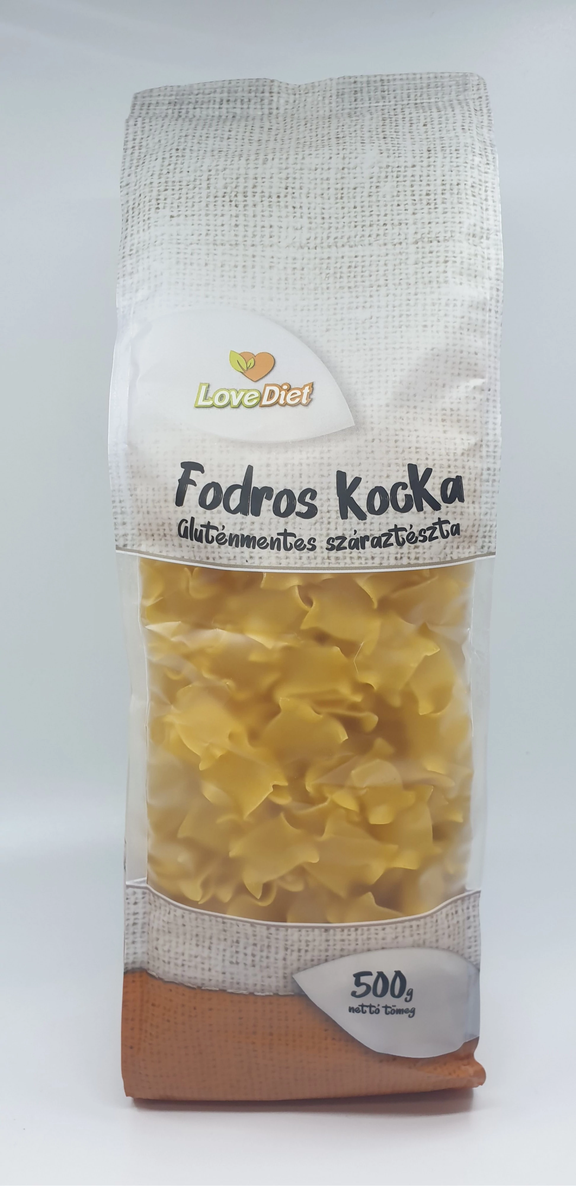 Lovediet gluténmentes száraztészta fodros kocka 500 g