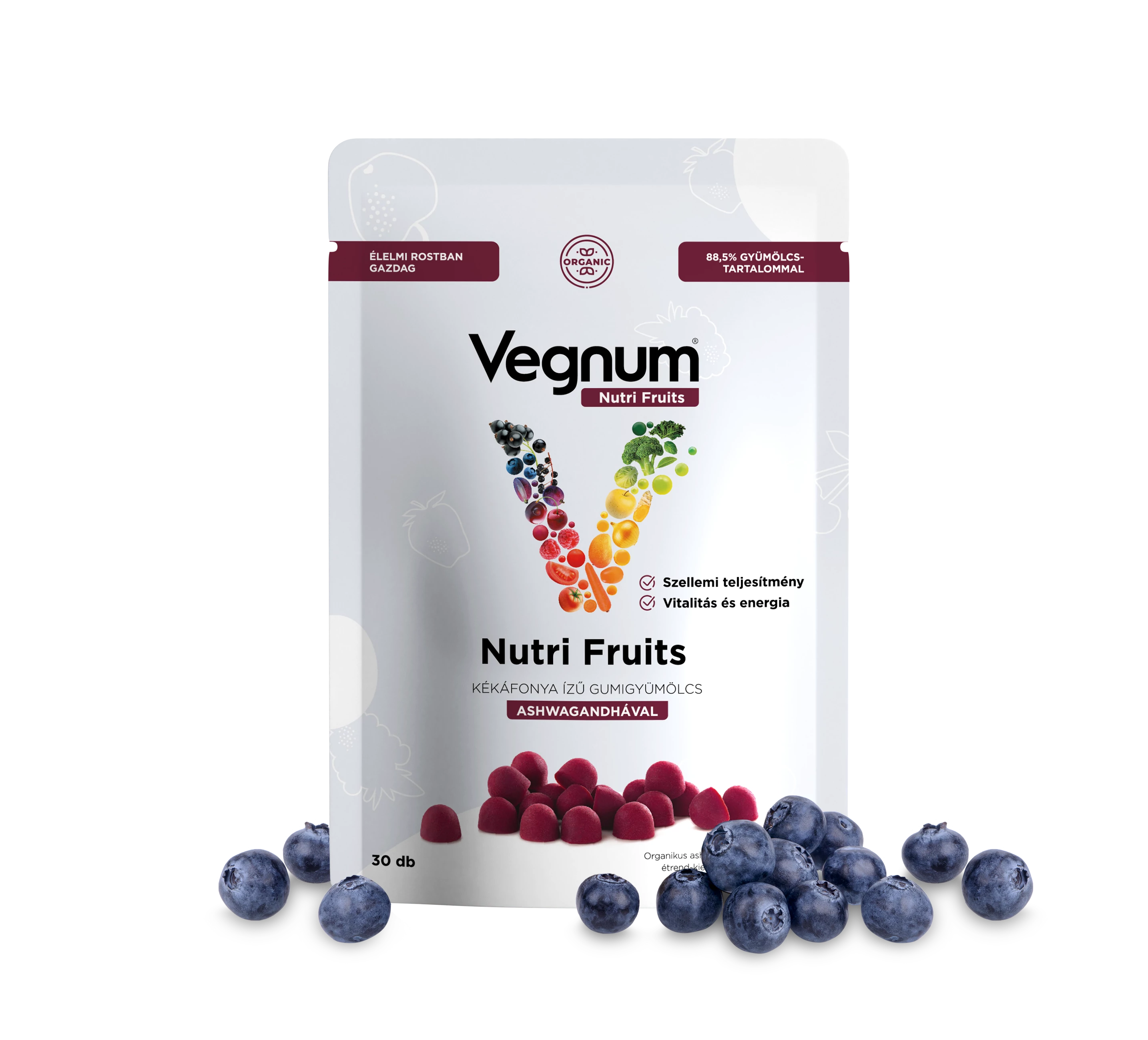 Vegnum nutrifruits ashwagandha áfonya 30 db