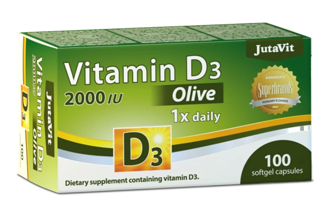 Jutavit d3-vitamin 2000 NE oliva lágykapszula 100 db