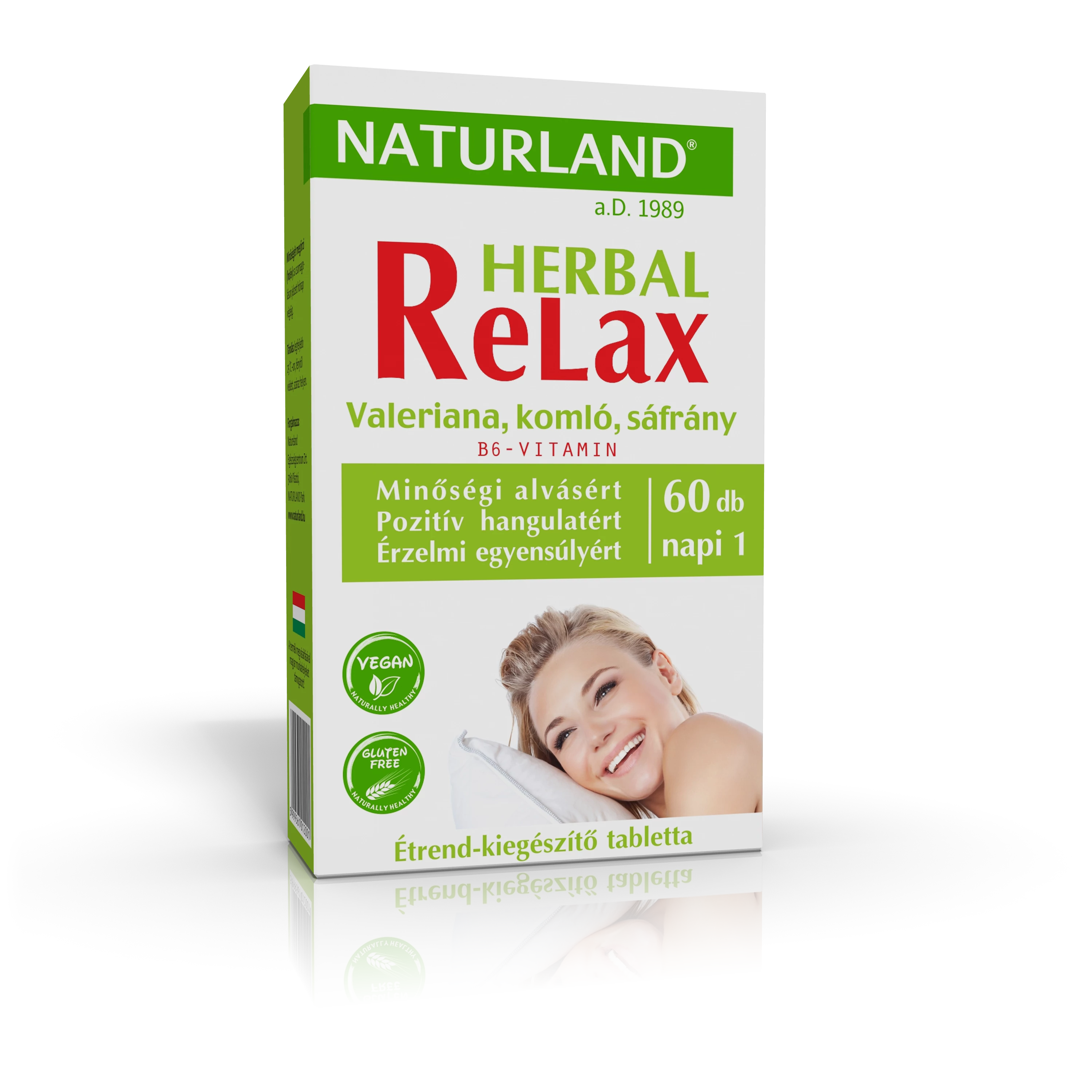 Naturland herbal relax étrend-kiegészítő tabletta 60 db