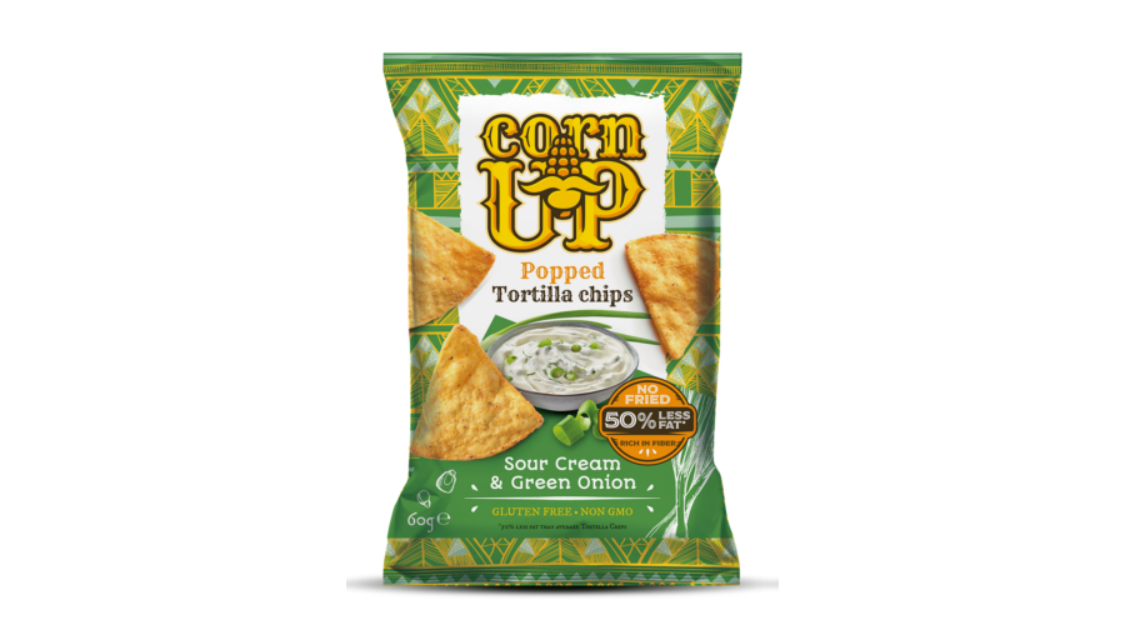 Corn Up tortilla chips hagymás tejfölös ízű 60 g