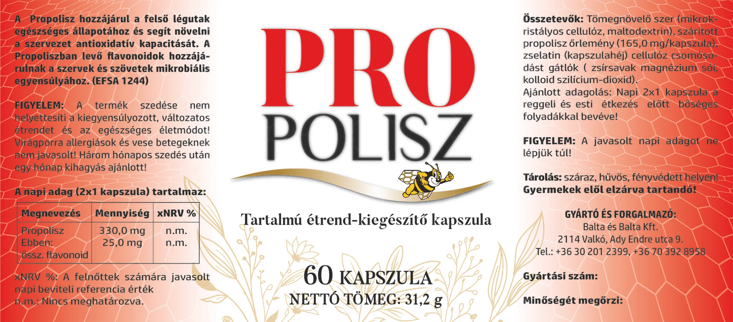 Pro/polisz propolisz kapszula 60 db