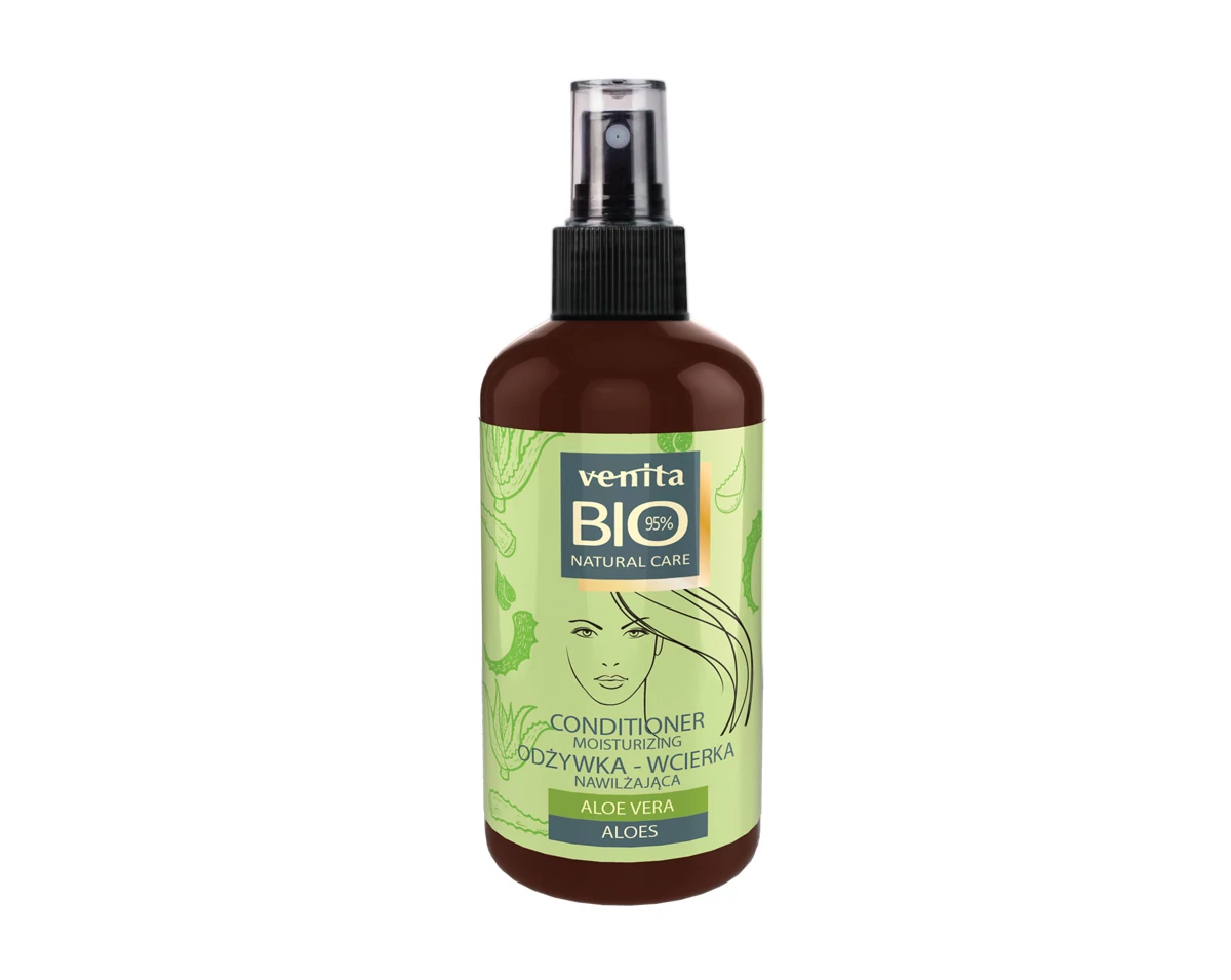 Venita 98% bio natural vegán hidratáló hajkondícionáló spray száraz és sérült hajra aloe vera kivonattal 100 ml