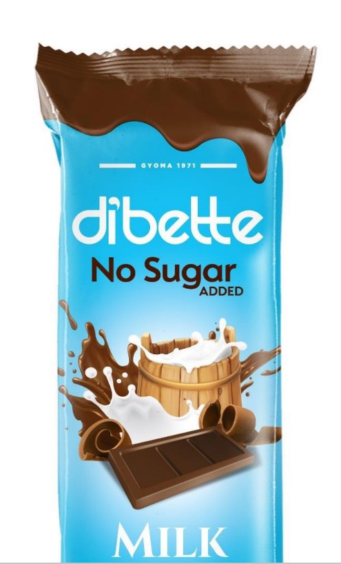 Dibette nas tejcsokoládé hozzáadott cukor nélkül 20 g