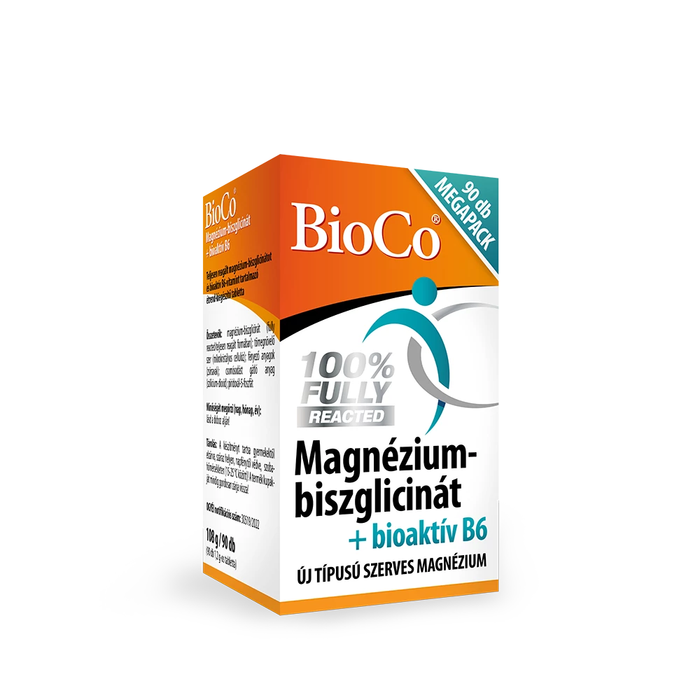 Bioco magnézium-biszglicinát+bioaktív b6-vitamin megapack tabletta 90 db