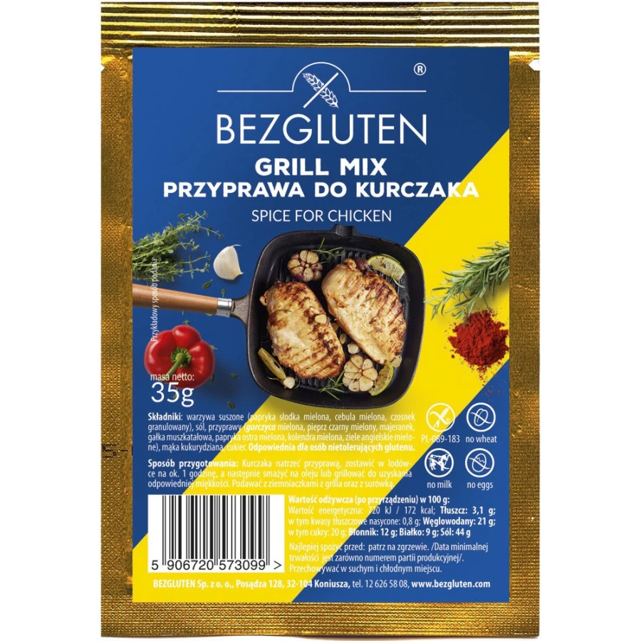 Bezgluten gluténmentes fűszerkeverék csirkéhez 35 g