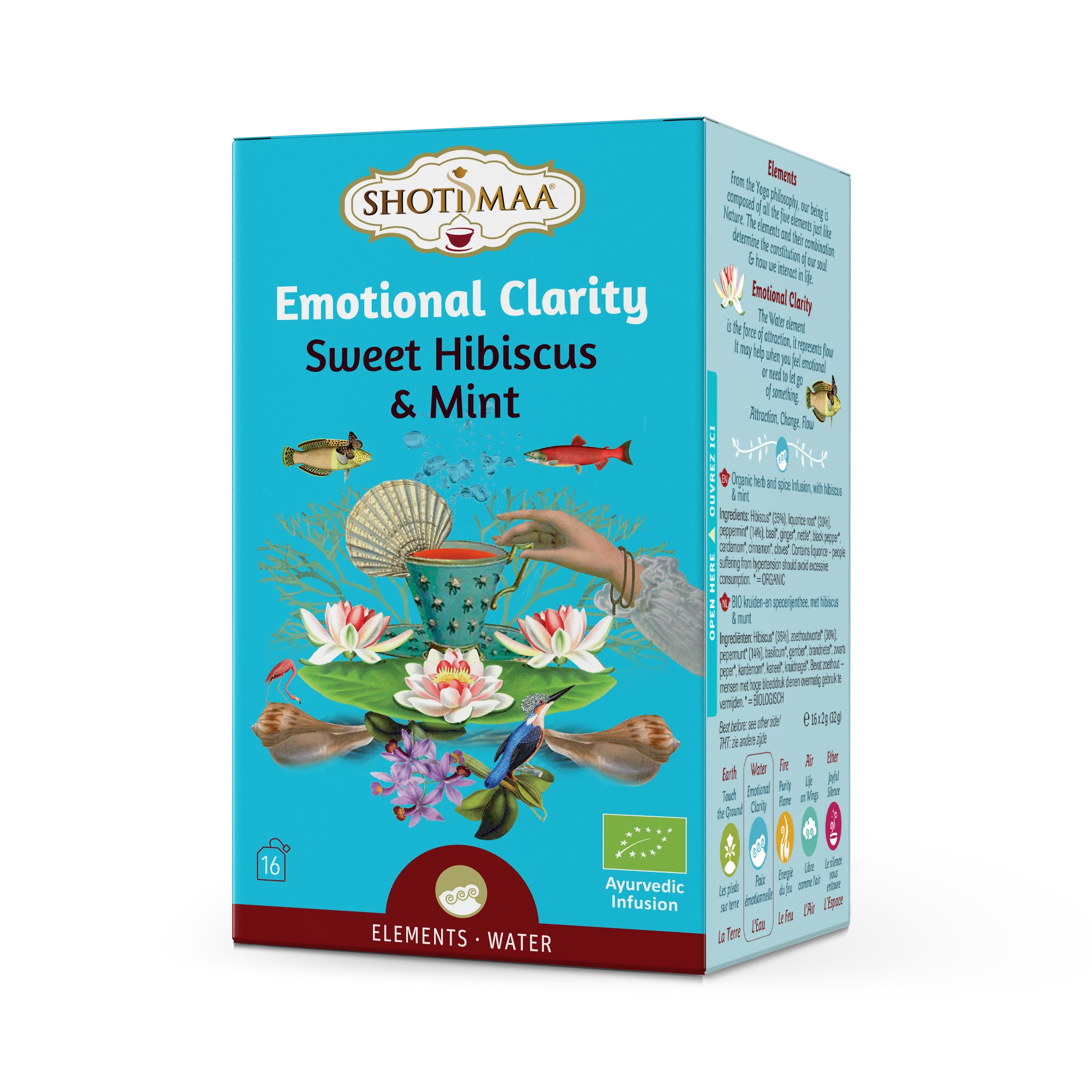 Shoti Maa bio emotional clarity édes hibiszkusz és menta tea 16x2g 32 g