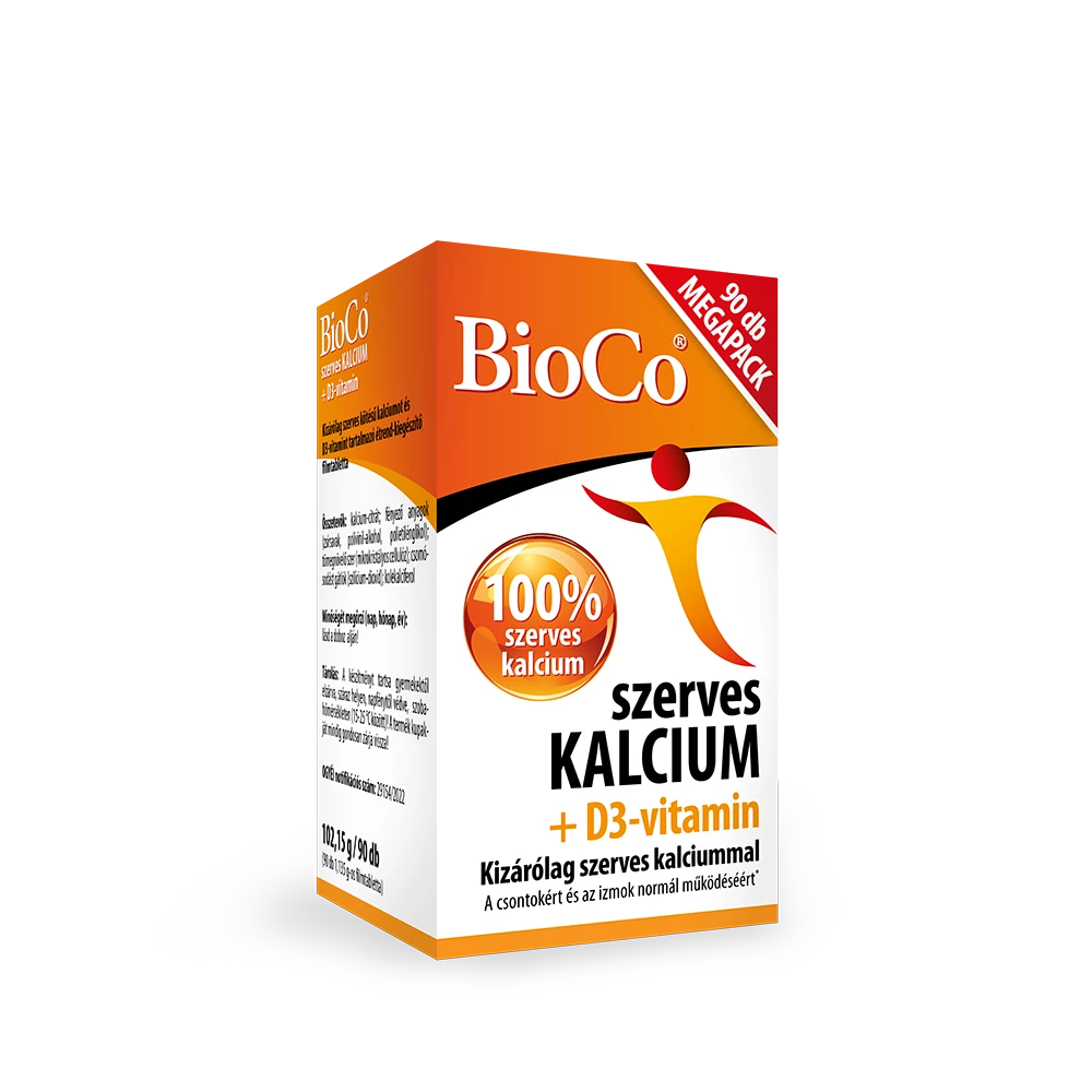 Bioco szerves kalcium+d3-vitamin megapack tabletta 90 db