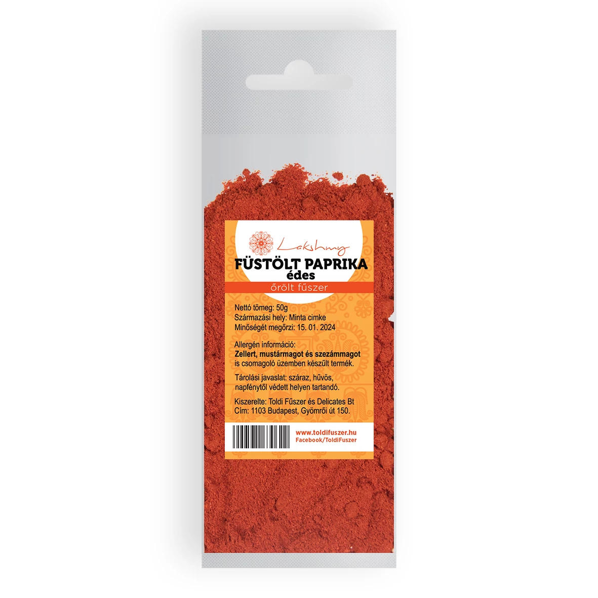 Lakshmy füstölt paprika édes 50 g